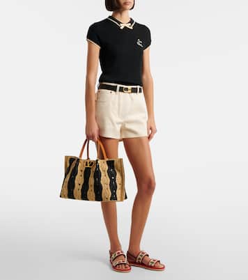 Tote Bag VLogo Medium aus Raffiabast | Valentino Garavani