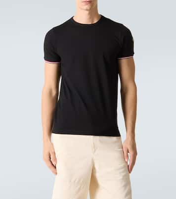 Tricolor cotton-blend jersey T-shirt | Moncler