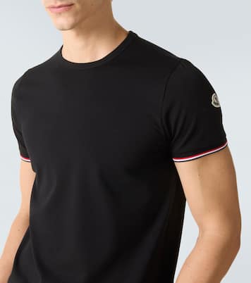 Tricolor cotton-blend jersey T-shirt | Moncler