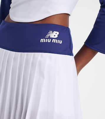 x New Balance pleated jersey miniskirt | Miu Miu
