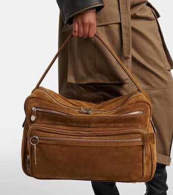 Camero Camera Large suede shoulder bag | Acne Studios