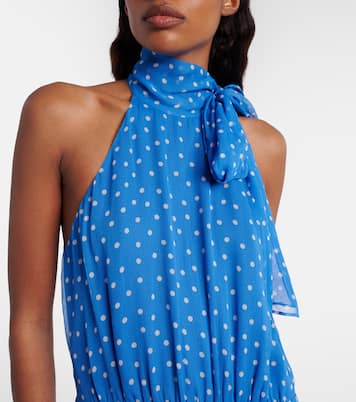 Layla tie-neck polka-dot midi dress | Rixo