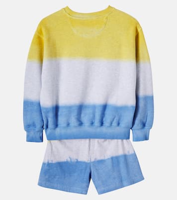 Ensemble sweat-shirt et short en coton à logo Tie Dye | The New Society