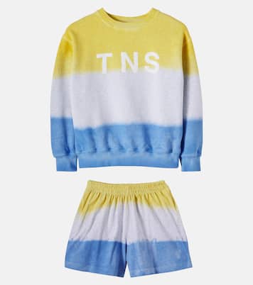 Ensemble sweat-shirt et short en coton à logo Tie Dye | The New Society