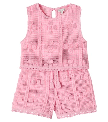 Top e shorts Inez in crochet di misto cotone | Bebe Organic