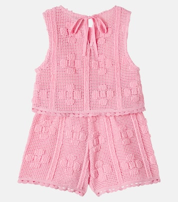 Top e shorts Inez in crochet di misto cotone | Bebe Organic
