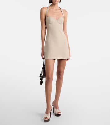 Halterneck linen minidress | Magda Butrym