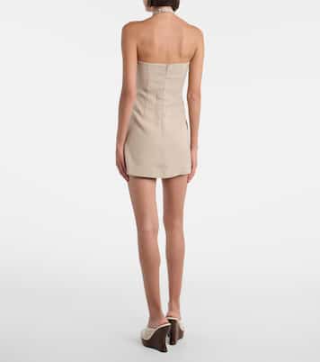Halterneck linen minidress | Magda Butrym