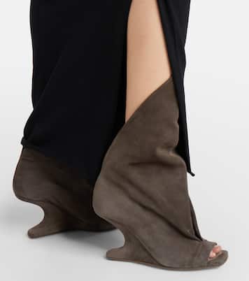 Botas peep-toe Cantilever de ante | Rick Owens