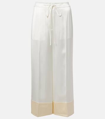 Cropped satin wide-leg pants | Toteme