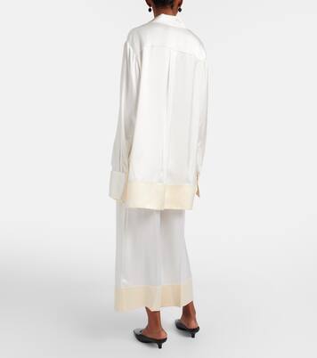 Cropped satin wide-leg pants | Toteme