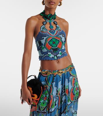 Cropped-Top aus Häkelstrick | Etro