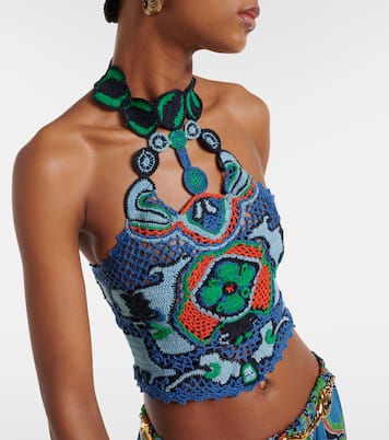 Cropped-Top aus Häkelstrick | Etro