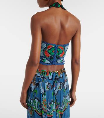 Cropped-Top aus Häkelstrick | Etro