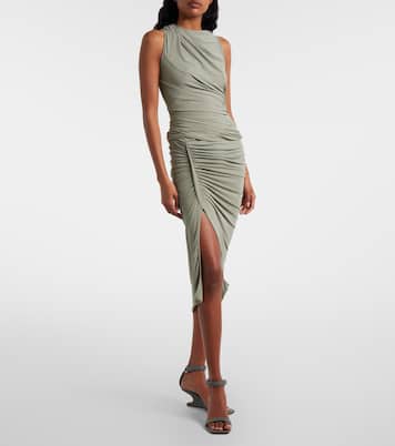 Lilies Edfu ruched midi skirt | Rick Owens