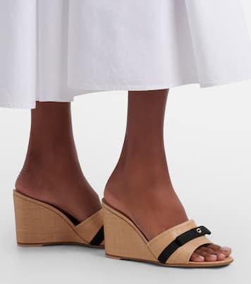 Mules compensées Haiti en raphia | Gianvito Rossi