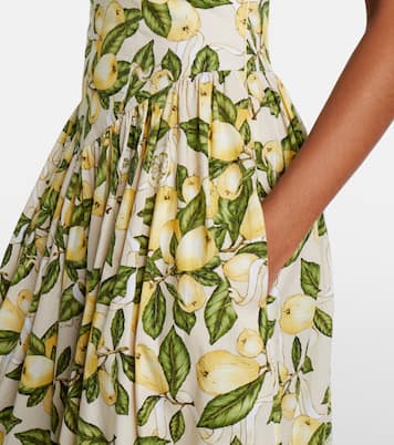 Robe longue imprimée en coton mélangé | Adriana Degreas