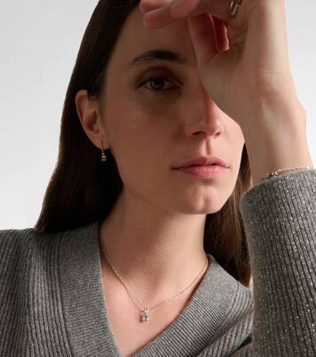 Le Bleu 14kt white gold necklace with diamonds and aquamarine | Stone and Strand