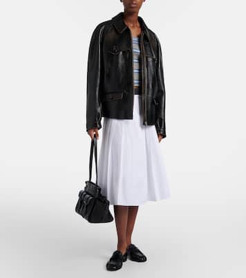 Débardeur rayé en coton mélangé | Prada