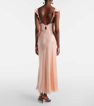 Maxikleid Sella aus Satin mit Spitze | Faithfull