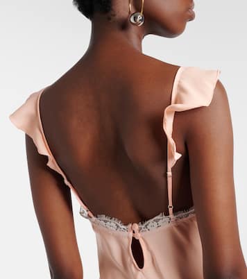 Maxikleid Sella aus Satin mit Spitze | Faithfull