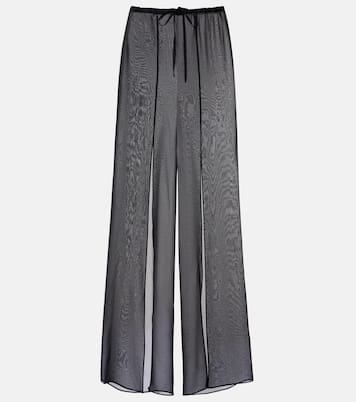 Pantalon ample Monogram en soie | Balmain