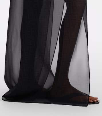 Pantalon ample Monogram en soie | Balmain