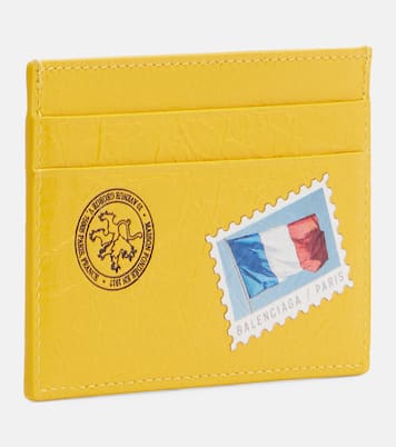 Tarjetero de piel estampado con logo | Balenciaga