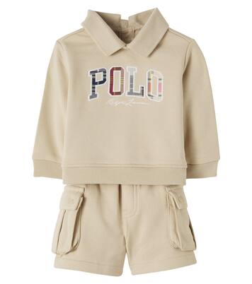 Baby cotton-blend sweatshirt and shorts set | Polo Ralph Lauren Kids