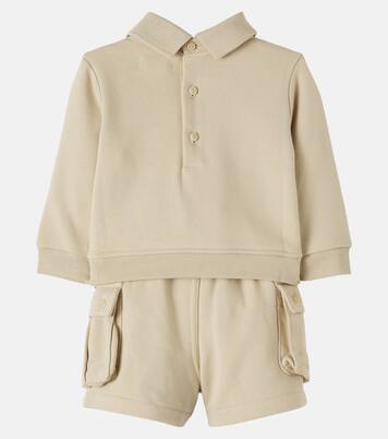 Baby cotton-blend sweatshirt and shorts set | Polo Ralph Lauren Kids