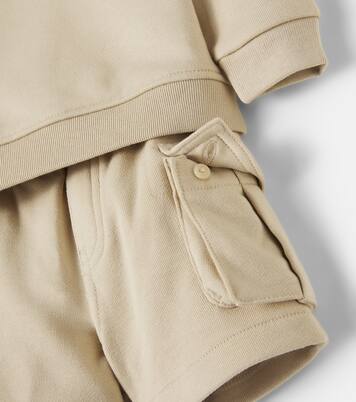 Baby cotton-blend sweatshirt and shorts set | Polo Ralph Lauren Kids