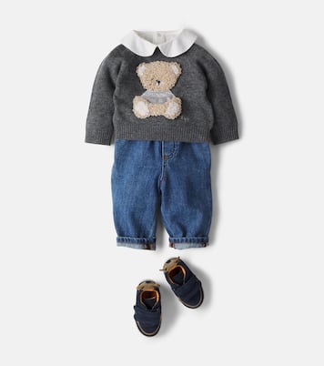 Baby embroidered virgin wool sweater | Il Gufo