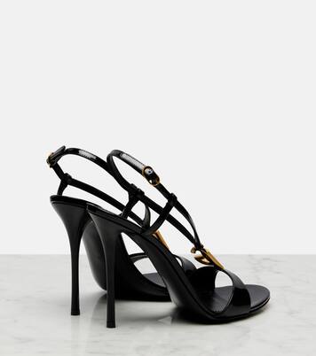 Sandales slingback DG en cuir verni | Dolce&Gabbana