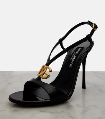 Sandales slingback DG en cuir verni | Dolce&Gabbana
