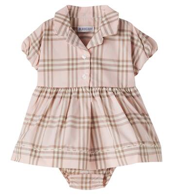 Baby striped cotton dress and bloomers set | Burberry Kids