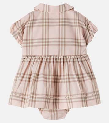 Baby striped cotton dress and bloomers set | Burberry Kids