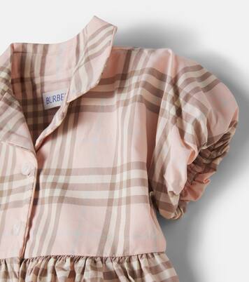 Baby striped cotton dress and bloomers set | Burberry Kids