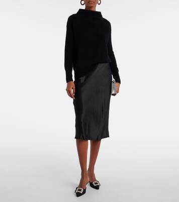Satin slip midi skirt | Vince