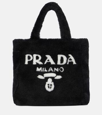 Cabas Intarsia Medium en shearling | Prada