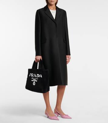 Cabas Intarsia Medium en shearling | Prada