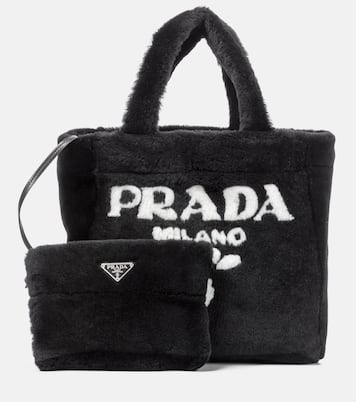 Cabas Intarsia Medium en shearling | Prada