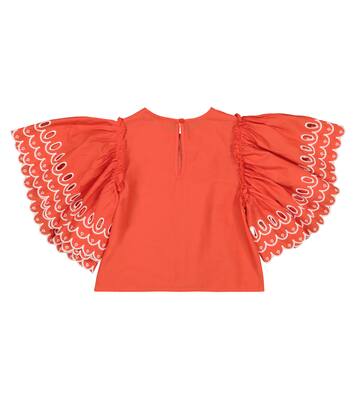 Embroidered cotton top | Stella McCartney Kids