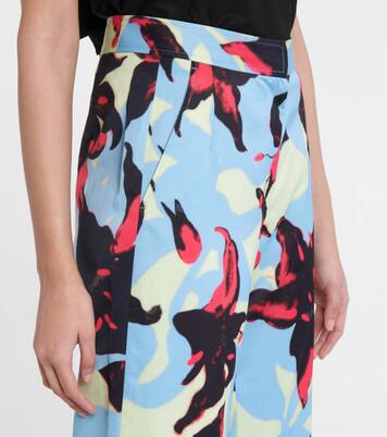 Pantalon ample en satin à fleurs | Dries Van Noten