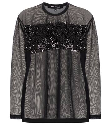 Top aus Mesh mit Pailletten | Junya Watanabe