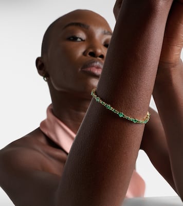 Rivulet 18kt gold bracelet with emeralds | Ileana Makri
