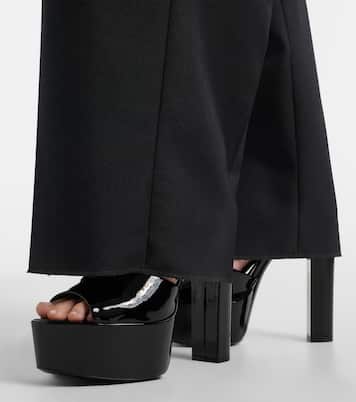 Jodie 145 patent leather platform sandals | Saint Laurent