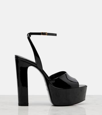 Jodie 145 patent leather platform sandals | Saint Laurent