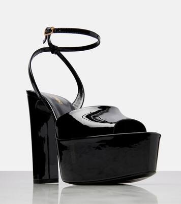 Jodie 145 patent leather platform sandals | Saint Laurent