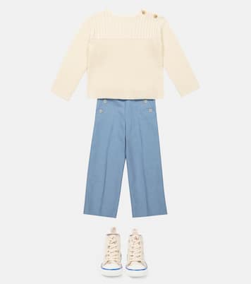 Angelica canvas high-top sneakers | Bonpoint