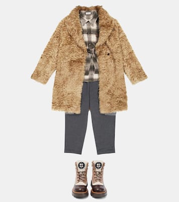 Mohair-blend coat | Brunello Cucinelli Kids